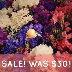 Wire Wrapped Freshwater Pearl rings